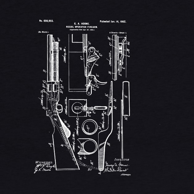 Semi-automatic Rifle Remington Model 8 Patent by Anodyle